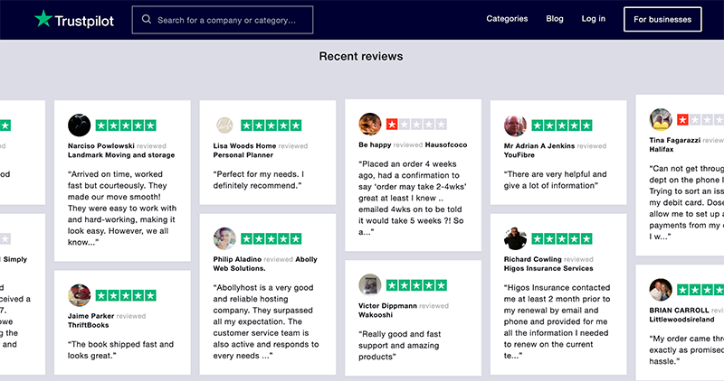 Review sites is a great source for customer feedback for a retail or eCommerce 